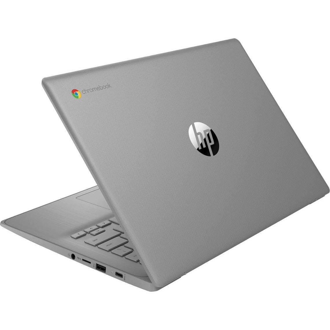 HP 2023 Chromebook Laptop, 14 Inch Display, Intel Celeron N4120 Processor, 4GB RAM, 64GB eMMC, Intel UHD Graphics 600, WiFi, Bluetooth, Chrome OS, Modern Gray