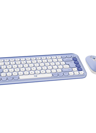 Logitech POP ICON Combo, Bluetooth Keyboard and Mouse Combo, Comfortable Typing, programmable Keys and Buttons, Quiet clicks, Easy-Switch up to 3 Devices - Lilac