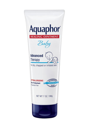 Aquaphor Baby Healing Ointment Advanced Therapy Skin Protectant, Dry Skin and Diaper Rash Ointment, 7 Oz Tube