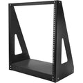 StarTech.com 2-Post 12U Heavy-Duty Desktop Server Rack, Small Open Frame 19in Computer Rack, Compact Network Rack for AV / Studio / Data / IT Equipment, Two-Post Home/Office Rack, TAA (2POSTRACK12)