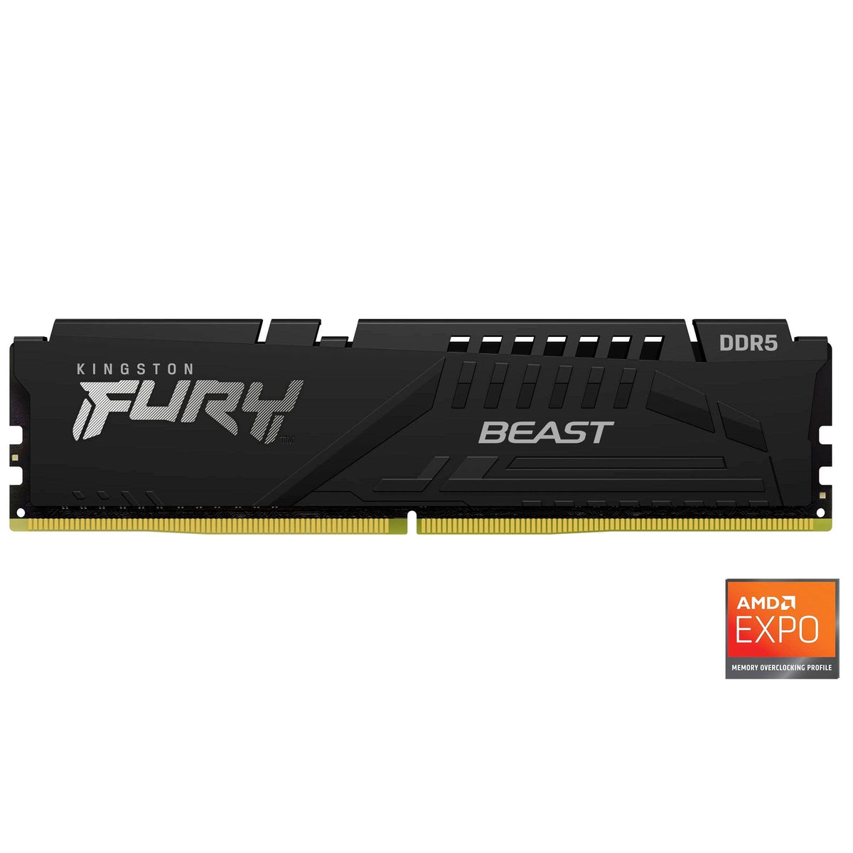 Kingston Fury Beast Black DDR5 64GB (2x32GB) 5600MT/s CL40 DIMM Desktop Gaming Memory Kit of 2 AMD Expo and Intel XMP - KF556C40BB2K2-64