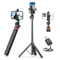 EUCOS 62 inch Phone Tripod, Tripod for iPhone & Selfie Stick Tripod with Remote, Extendable Phone Tripod Stand & Travel Tripod, Solidest Cell Phone Tripod Compatible with iPhone/Android