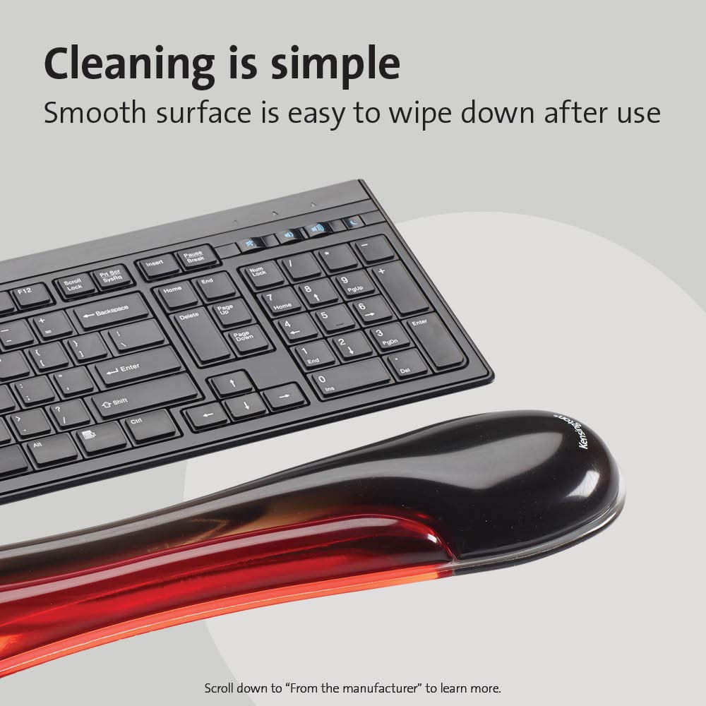 Kensington Duo Gel Keyboard Wrist Rest - Red (K62398AM)