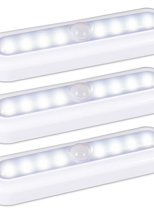 STAR-SPANGLED 3 Pack 7??Motion Sensor Lights Indoor Battery Operated, Stick on LED Light for Closet, Stairs, Under Cabinet, Cool White