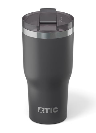 RTIC 30oz Essential Tumbler with Lid, Ceramic Lined, Graphite | Insulated, Stainless Steel Metal, Portable Travel Cup for Hot and Cold Drinks, Coffee, Car, Camping and Travel