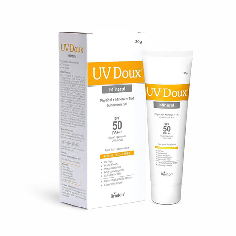 Brinton UV Doux SPF 50 PA+++ Mineral Based Sunscreen Gel For Men,Women & Children- 30g