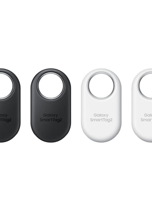Samsung SmartTag2 (2023) Bluetooth + UWB, IP67 Water and Dust Resistant, Findable via App, 1.5 Year Battery Life (4-Pack) - Black/White (Global Edition, No US Warranty)
