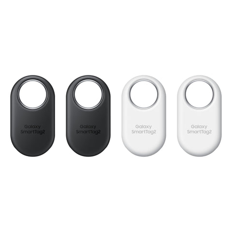Samsung SmartTag2 (2023) Bluetooth + UWB, IP67 Water and Dust Resistant, Findable via App, 1.5 Year Battery Life (4-Pack) - Black/White (Global Edition, No US Warranty)