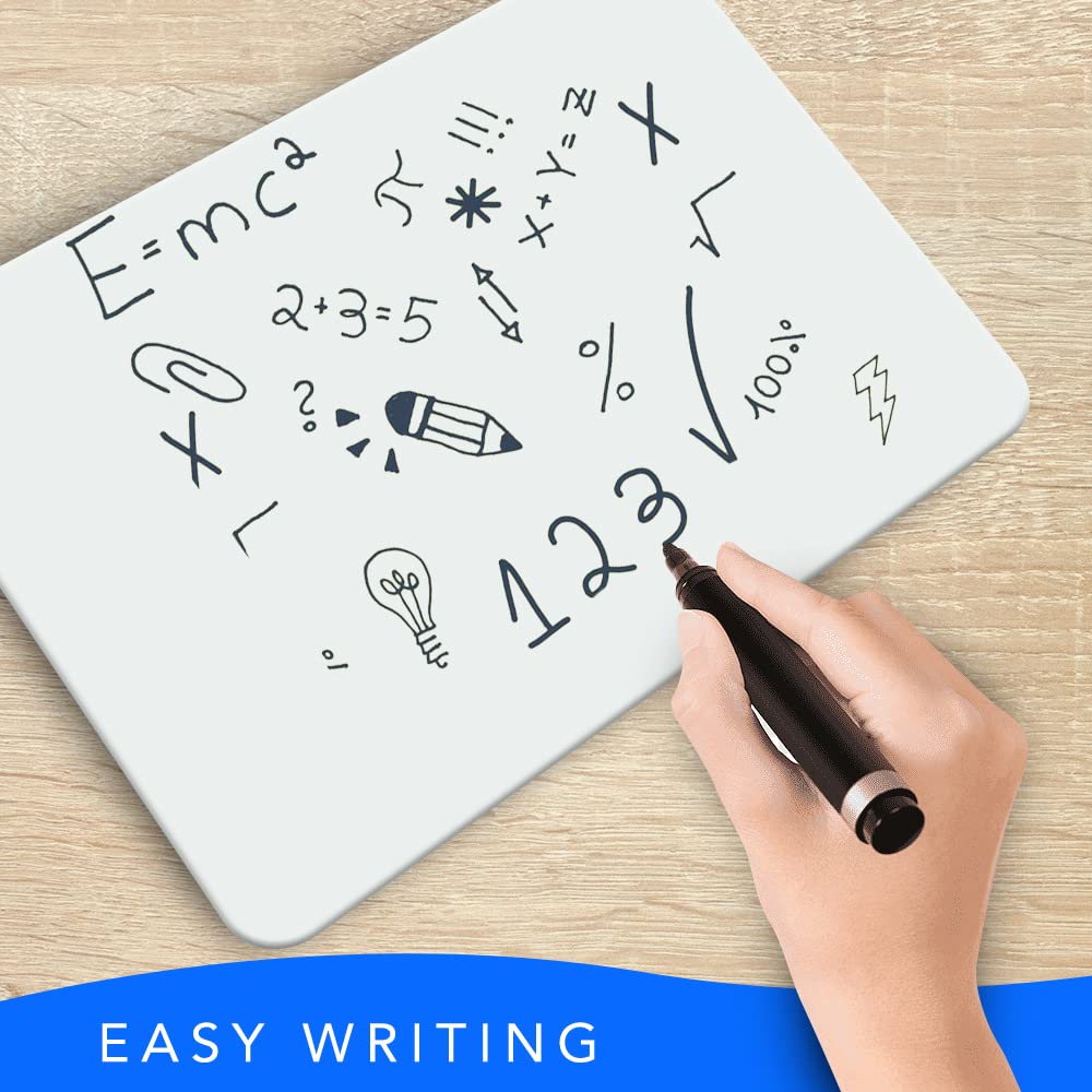 Small White Board 9X12, Small Dry Erase Board 2 Pack Whiteboard Dry Erase Double Sided with Lines Mini Whiteboard, Lapboard Ideal for Homeschool, Office, Classroom White Boards for Kids