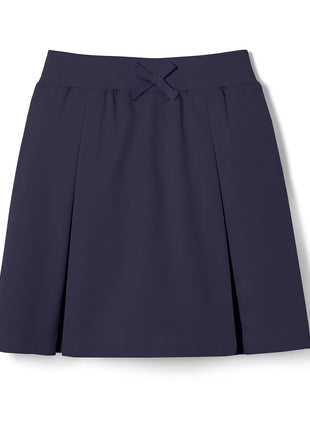 French Toast Girls' Pull-On Kick Pleat Scooter School Uniform Skirt, Navy, 10