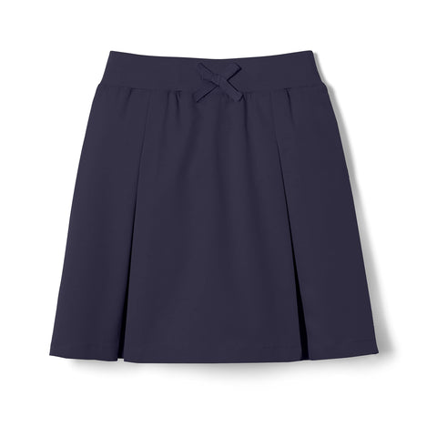 French Toast Girls' Pull-On Kick Pleat Scooter School Uniform Skirt, Navy, 10