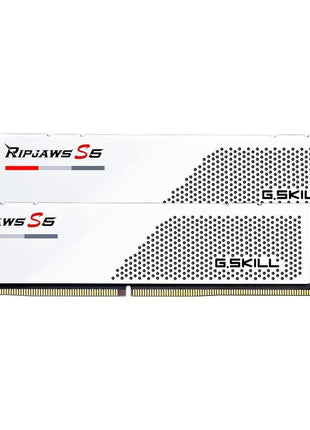 G.SKILL Ripjaws S5 Series DDR5 RAM (Intel XMP 3.0 & AMD Expo) 32GB (2x16GB) 5200MT/s CL40-40-40-83 1.10V Desktop Computer Memory U-DIMM - Matte White (F5-5200J4040A16GX2-RS5W)