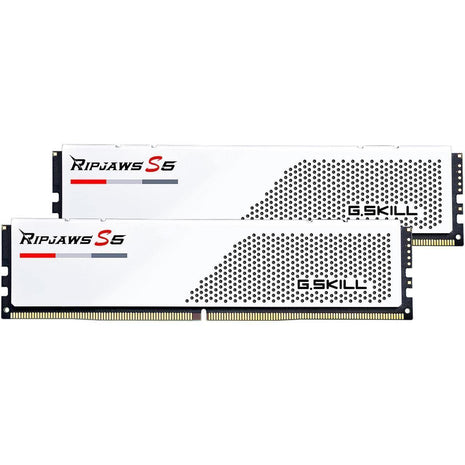 G.SKILL Ripjaws S5 Series DDR5 RAM (Intel XMP 3.0 & AMD Expo) 32GB (2x16GB) 5200MT/s CL40-40-40-83 1.10V Desktop Computer Memory U-DIMM - Matte White (F5-5200J4040A16GX2-RS5W)