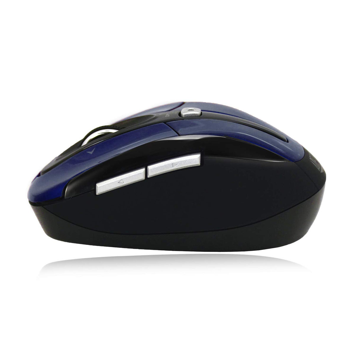 Adesso iMouse S60 Wireless Optical Mouse with 24 GHz RF Technology, Programmable Driver, Tilt-Wheel Scrolling, and Magnetically Storable Receiver (Blue)