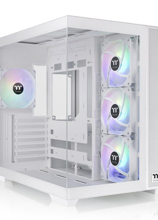 Thermaltake View 380 TG ARGB Snow ATX Case; 4x120mm ARGB Fans Included; Supports Hidden-Connector Motherboard; Front & Side Dual Tempered Glass Panel; CA-1Z2-00M6WN-00; 3 Year Warranty