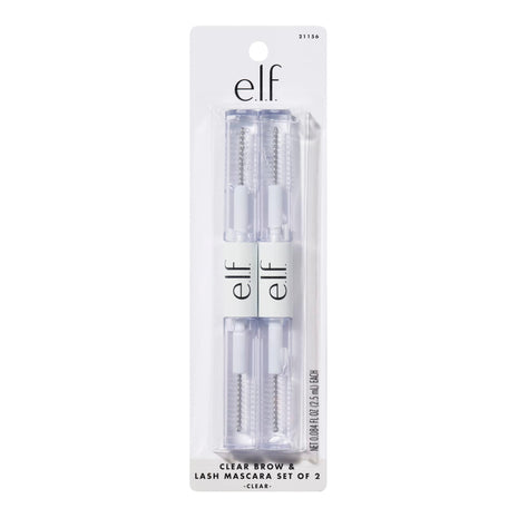 e.l.f. Clear Lash & Brow Mascara Gel, Dual-Sided Flexible Hold, Long-Lasting Clear Formula for Natural-Looking Brows & Defined Lashes
