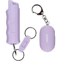 SABRE Personal Safety Kit with Pepper Spray for Self Defense and 2-in-1 Personal Alarm with LED Light, 25 Bursts, 130dB Alarm, Audible Up to 1,250 Feet, Quick Release Key Ring, Lavender, 0.54 fl oz