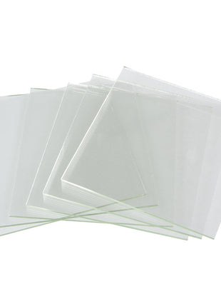 System 96-2 Inch Clear Fusible Glass Squares, 96 COE- 6 Pack