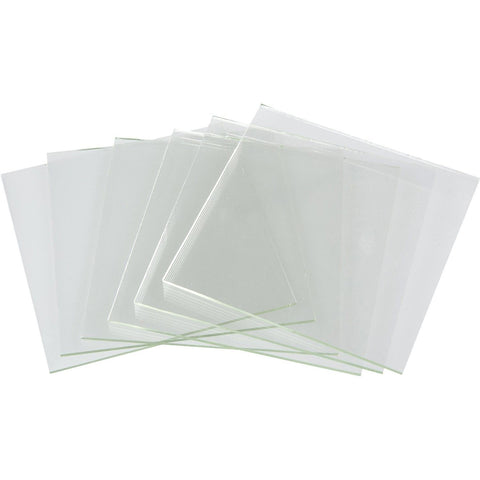 System 96-2 Inch Clear Fusible Glass Squares, 96 COE- 6 Pack