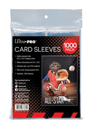 2.5 inch x 3.5 inch Soft Trading Card Penny Sleeves (1000ct)