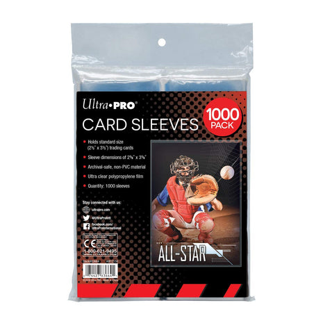 2.5 inch x 3.5 inch Soft Trading Card Penny Sleeves (1000ct)