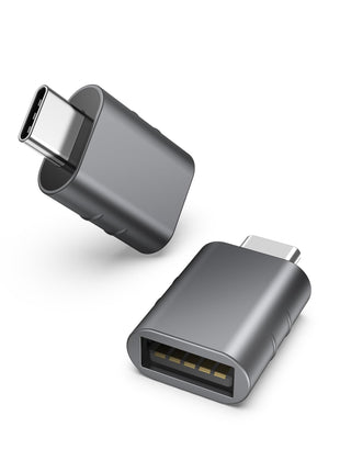 Syntech USB C to USB Adapter Pack of 2, USB 3.0 to Thunderbolt 5/4 Adapter | Compatible with MacBook Pro Air 2026, Surface, iPad, iPhone, Galaxy Notebook, XPS and More Type C Devices, Space Grey
