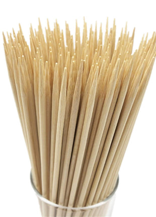 HOPELF 6 inch Natural Bamboo Skewers for BBQ,Appetiser,Fruit,Cocktail,Kabob,Chocolate Fountain,Grilling,Barbecue,Kitchen,Crafting and Party. Φ=4mm, More Size Choices 8 inch/10 inch/12 inch/14 inch/16 inch/30 inch(100 PCS)