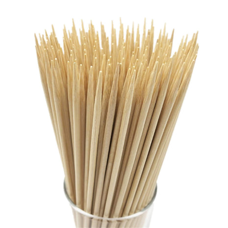 HOPELF 6 inch Natural Bamboo Skewers for BBQ,Appetiser,Fruit,Cocktail,Kabob,Chocolate Fountain,Grilling,Barbecue,Kitchen,Crafting and Party. Φ=4mm, More Size Choices 8 inch/10 inch/12 inch/14 inch/16 inch/30 inch(100 PCS)
