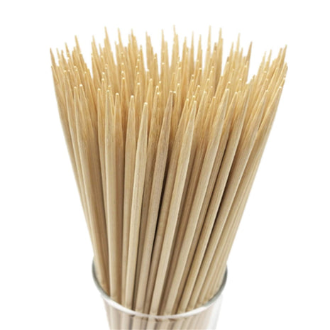 HOPELF 6 inch Natural Bamboo Skewers for BBQ,Appetiser,Fruit,Cocktail,Kabob,Chocolate Fountain,Grilling,Barbecue,Kitchen,Crafting and Party. Φ=4mm, More Size Choices 8 inch/10 inch/12 inch/14 inch/16 inch/30 inch(100 PCS)