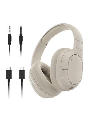 Belkin SoundForm Isolate Bluetooth Over-Ear Headphones - Hybrid Active Noise Cancelling Headphones - Wireless w/ 60H Playtime, Fast Charging & CloudCushion Ear Cups for Travel, Home, or Office - Sand