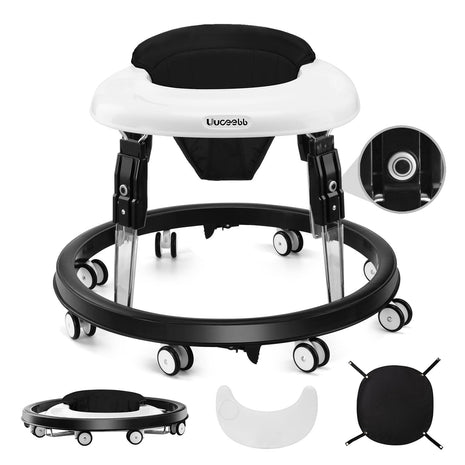 Baby Walker Seat Cushion, Full Wrap-Around Cushion, Black