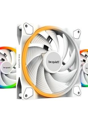 be quiet! Light Wings White 140mm PWM High Speed Triple Pack Premium ARGB Cooling Fan | 4-Pin | BL103