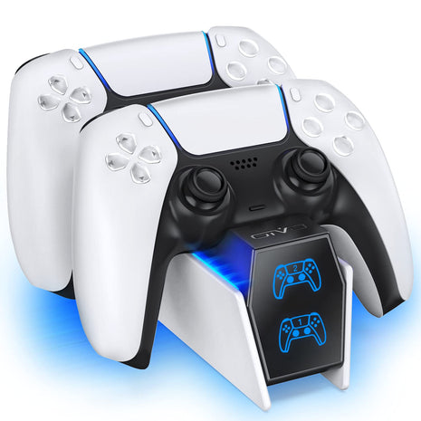 PS5 Controller Charger with 2 Cable Types 2H Fast Charge Station P4 Charger