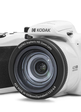 KODAK PIXPRO AZ425 Digital Camera, 42x Optical Zoom Bridge with 20MP BSI Sensor, Li-Ion Battery, OIS, 1080p Full HD Video, White