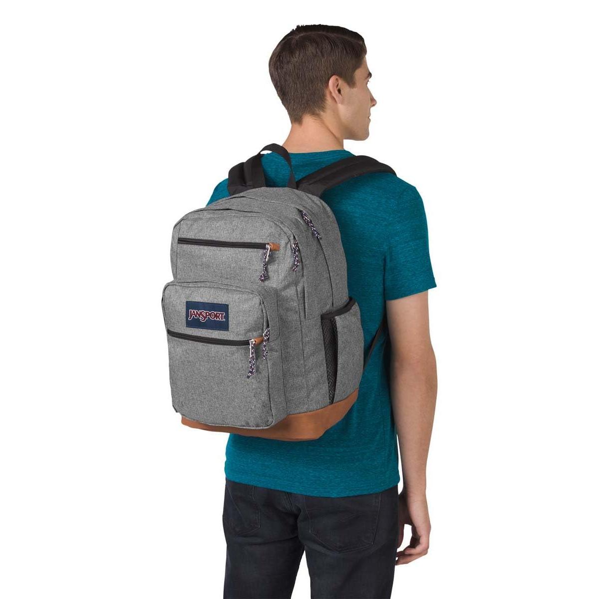 JanSport Cool Backpack, with 15-inch Laptop Sleeve - Large Computer Bag Rucksack with 2 Compartments, Ergonomic Straps, Grey Letterman