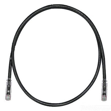Panduit UTPSP10BLY Category-6 8-Conductor Strain Relief Clear Boot Patch Cord, 10-Feet, Black
