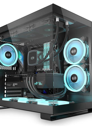 PCCOOLER CPS - C3 T500 ARGB Black - Mid Tower - Gaming Desktop Case with 6 ARGB Fans - ATX/M-ATX/ITX - 270 Column Free Panoramic View - 360MM Radiator & 400MM GPU Support (C3-T500BKD6-GL)