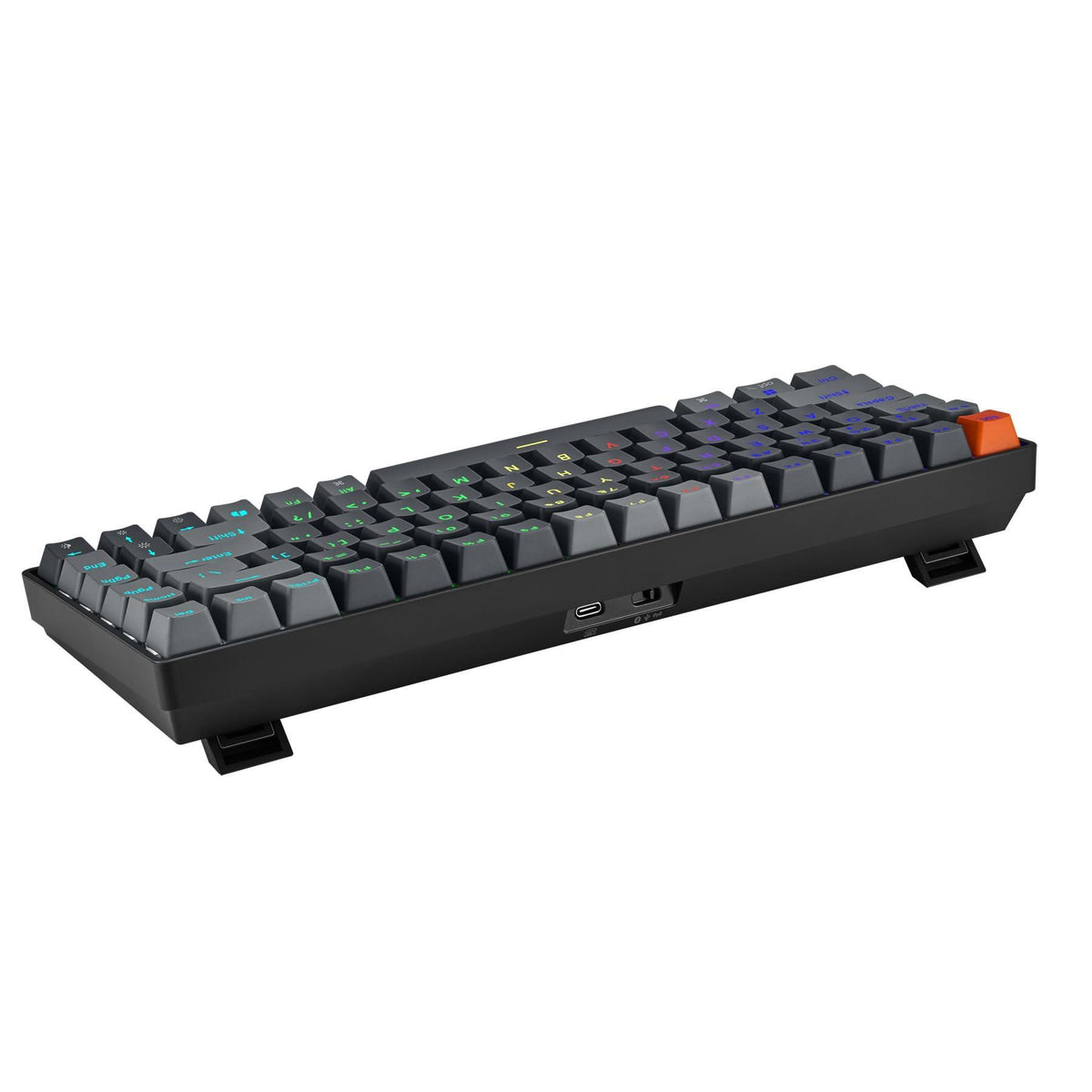 ADESSO EasyTouch 1000 Wired/Wireless/Bluetooth Multi-OS Illuminated Mechanical VIA Mini Keyboard with Copilot Ai Hotkey