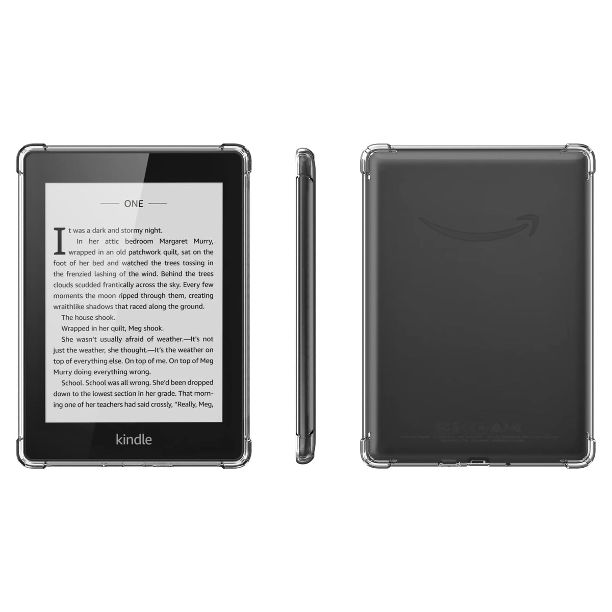 SFFINE Clear Case Compatible for 6.8" Kindle Paperwhite 11th Generation 2021 and Paperwhite Signature Edition,Thin Slim Lightweight Scratch Proof Silicone Rubber TPU Cover (Transparent)