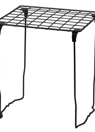 LockerMate Stac-A-Shelf Locker Organizer Shelf, Stackable, Extra Tall, Fits Standard Size School Lockers, Black