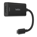 Belkin USB-C to HDMI 2.1 Adapter, Tethered 4.33in Cable w/ 8K @ 60Hz, 4K @ 144Hz, HDR, HBR3, DSC, HDCP 2.2, USB-IF - Works w/Chromebook, Certified for MacBook, iPad Pro, & Other USB-C Devices - Black