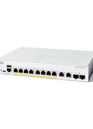 Cisco Catalyst 1200-8P-E-2G Smart Switch, 8 Port GE, PoE, Ext PS, 2x1GE Combo, Limited Lifetime Protection (C1200-8P-E-2G)