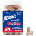 Mack's Ultra Soft Foam Earplugs, 50 Pair - 33dB Highest NRR, Comfortable Ear Plugs for Sleeping, Snoring, Travel, Concerts, Studying, Loud Noise, Work | Made in USA