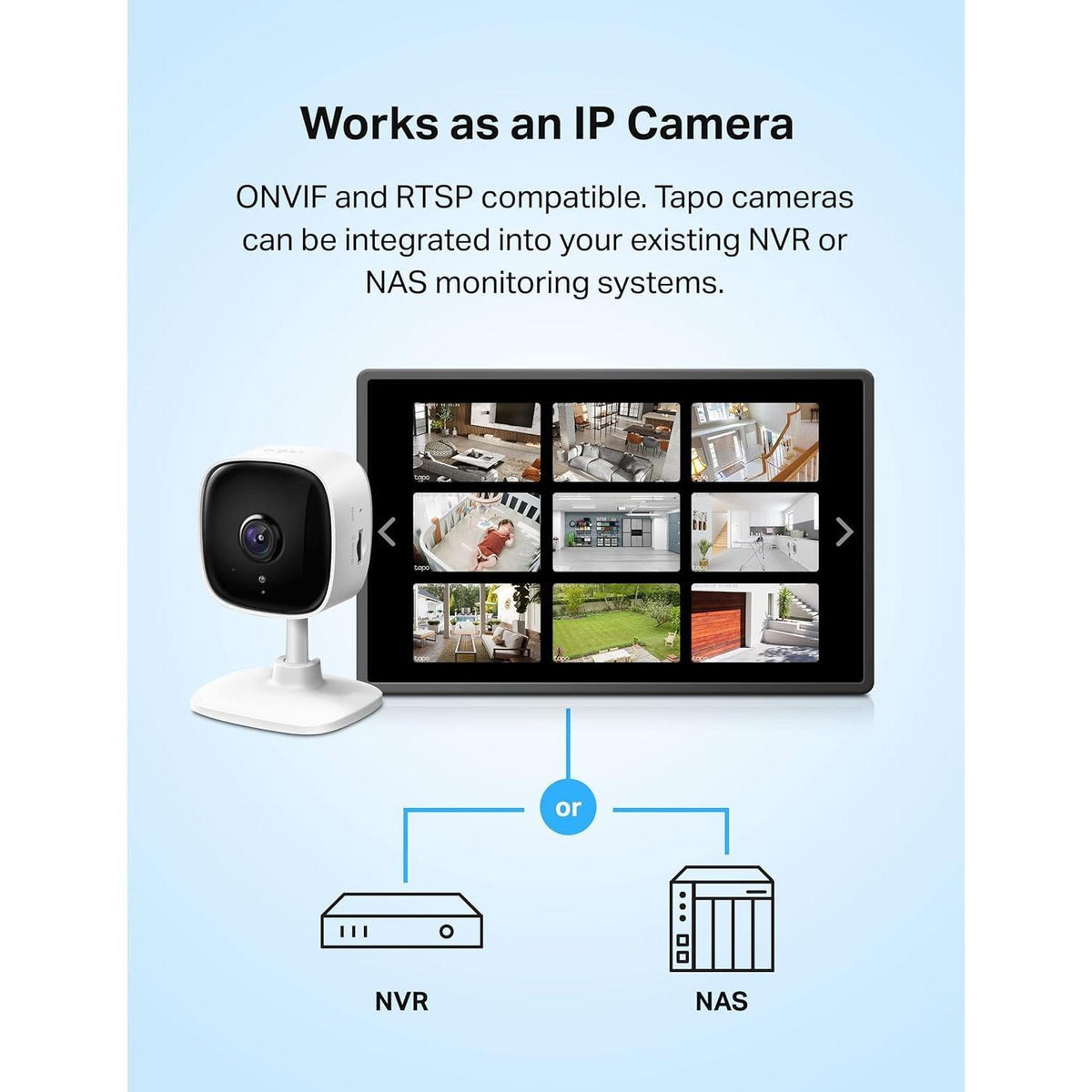 TP-Link Tapo 2K Security Camera for Baby Monitor, Dog Camera w/Motion Detection, 2-Way Audio, Night Vision, Cloud & SD Card Storage (Up to 256 GB), Works w/Alexa & Google Home, 2-Pack (Tapo C110P2)