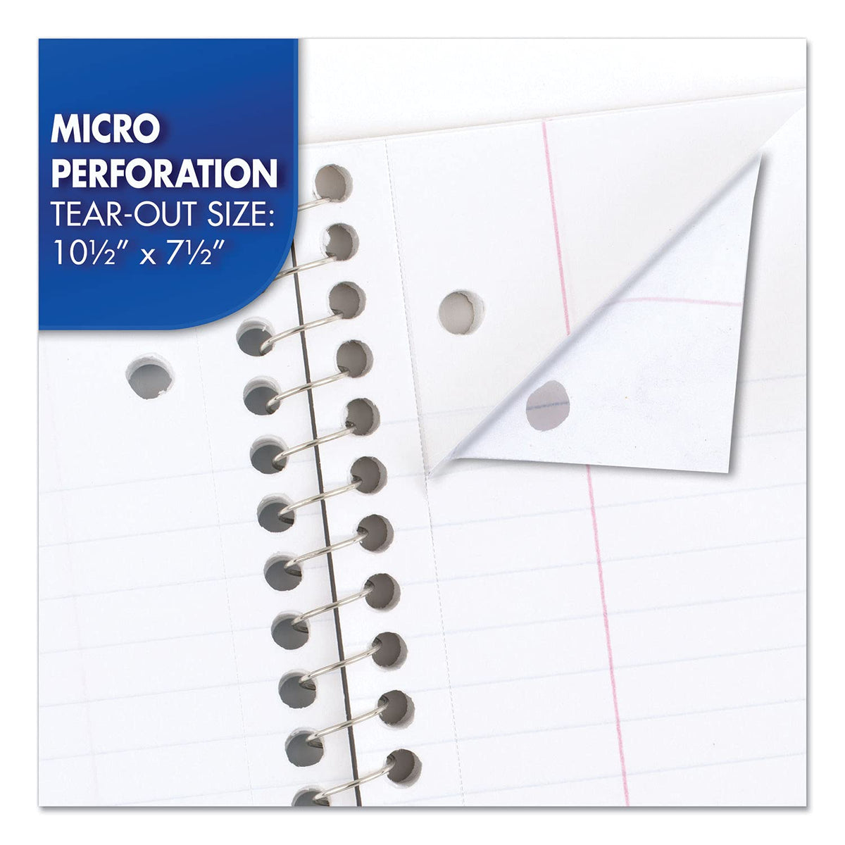 Mead Spiral Notebook, 6 Pack, 1 Subject, College Ruled Paper, 7-1/2" x 10-1/2", 70 Sheets per Notebook, Colors Will Vary (830062-ECM25)