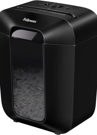 Fellowes Powershred LX45 Quiet Operation 8-Sheet Cross-Cut Paper Shredder, 4400201, Black