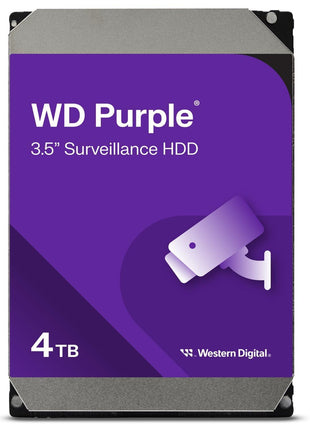Western Digital 4TB WD Purple Surveillance Internal Hard Drive HDD - SATA 6 Gb/s, 256 MB Cache, 3.5" - WD43PURZ