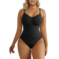 SHAPERX Women's Shapewear Bodysuit Tummy Control Body Shaper Seamless Sculpting Snatched Waist Body Suit,SZ5215-Black-S/M(One piece)