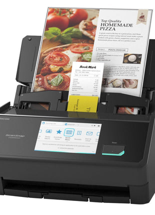 ScanSnap iX2500 Wireless or USB High-Speed Cloud Enabled Document, Photo & Receipt Scanner with Large 5 inch Touchscreen and 100 Page Auto Document Feeder for Mac or PC, Black