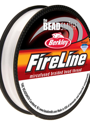 The Beadsmith Fireline by Berkley – Micro-Fused Braided Thread – 6lb. Test, 006 inch/.15mm Diameter, 50 Yard Spool, Crystal Color – Super Strong Stringing Material for Jewelry Making and Bead Weaving